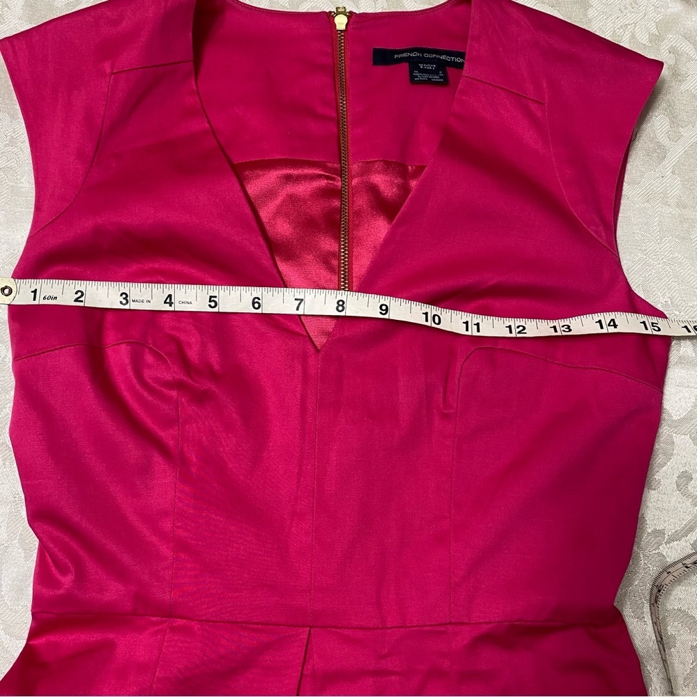 FRENCH CONNECTION Hot Pink Dress size 2 sleeveless - Picture 5 of 6